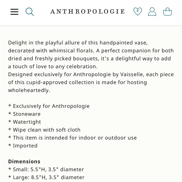 Anthropologie Vaisselle Vase - Picture 5 of 5